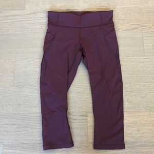 Lululemon Crops Maroon